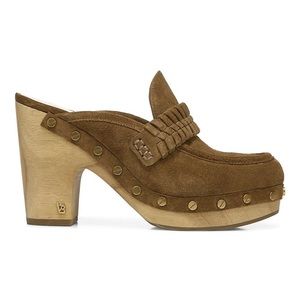 Veronica Beard Delia Suede Clogs Hazelwood Size 7